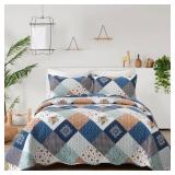 Dinjoy Reversible Quilt Queen Bedding Set