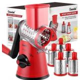 GREEN Rotary Cheese Grater 5-in-1 with Handle