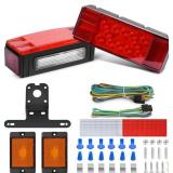 Nilight Rectangular Trailer Light Kit 2PCS 12V