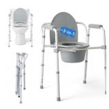 Medline 3-in-1 Folding Commode, Portable