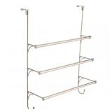 Over-the-Door 3-Bar Towel Holder Rack