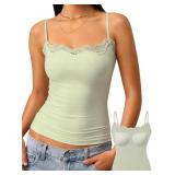 Starrylion Padded Lace Top Double Tank