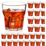 Tioncy 30 Pcs 9oz Acrylic Whiskey Glasses