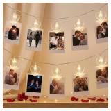 Photo Clip Lights - 9.85ft Heart Garland