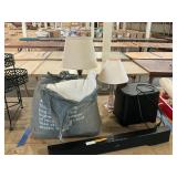 Lamps, speakers, pillows