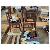Chairs, assorted furniture, decor