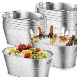 Shimeyao 4 Pcs Galvanized Tub 3Gal Buckets