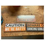 Halloween decor, fake knife, misc