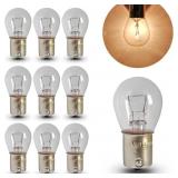 Tesnaao 10Pcs 1156 Turn Signal Bulb 12V White