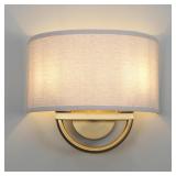 Yosoan Linen Boho Wall Sconce Light, 2-Light