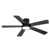 48 in. Black Ceiling Fan with Light
