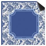 Blue Chinoiserie Mahjong Mat 31.5" x 31.5"