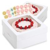 10 pcs 14x14x6 inch Cake Boxes with Window