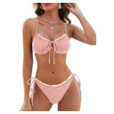 ZAFUL High Cut Bikini Set Underwire Swimsuit Sz L