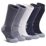 Merino Wool Hiking Socks for Women Men 5 Pairs