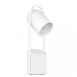 13.5 in. 1-Light White Desk Lamp