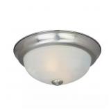 11 in. 2-Light Satin Platinum Ceiling Mount