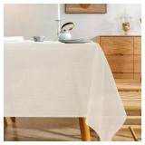 2ct Natural Linen Square Tablecloth 70x70 in