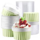Eusoar Cupcake Liners 50pcs 5oz Lids