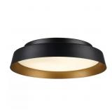 13 in Black & Gold LED Flush Mount