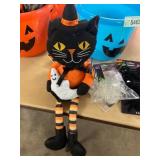 Halloween cat, fake teeth, misc