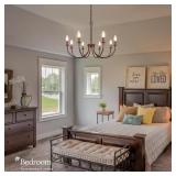 Rustic 8-Light Classic Candle Chandelier