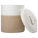 Lidded Storage Basket, Medium Rope Basket
