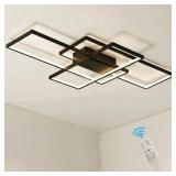 Black 50W Dimmable LED Flush Mount