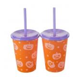 12ct Halloween Color Changing Cups with Straws