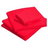 25" Deep Pocket Egyptian Cotton 800TC Set Red