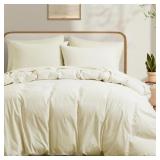 LOVQUE 100% Washed Cotton Duvet Cover, King