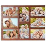 8-Opening Picture Frame Collage - 4x6, Brown