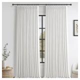 Pure White Blackout Curtains 96"