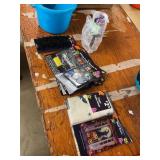 Halloween Makeup kit, door cover, misc