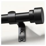 Lootkell Black Curtain Rods 48-84" adjustable