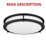 Flaxmere 14" Matte Black 3 CCT LED Flush Mount