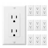 DEWENWILS 10-Pack Receptacle Outlet with Plate