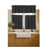 Native Fab 3-Piece Curtain Set: 26x36 Tiers