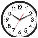 AKCISOT 14" Wall Clock Silent Black