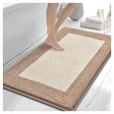 anllugs Bathroom Rug 30x46 Beige/Gray-Brown