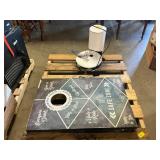 Pizza cooker, bag toss board