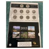 US Mint Gem BU Quarters 2013 Set 10 PD Coins