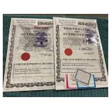 2ct Genuine Black Star of India w/COAs