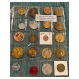 Gold/Silver Plated Bronze Town Cen. Tokens