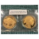 2020 Golden Indian Head Buffalo Medallion