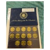 Brass UNC US Presidents Coins