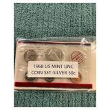1968 US Mint UNC Set Silver 50 Cent
