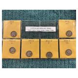 6ct US Silver Mercury Dimes