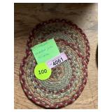 2ct Round Braided Jute Trivets