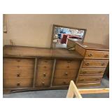 2ct Vintage Dresser + Mirror